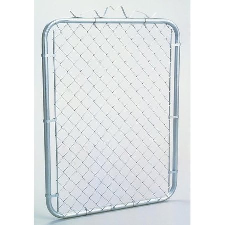 STEPHENS PIPE & STEEL ChainLink Walk Gate, 48 in H Gate, Steel Frame, Steel Mesh, Silver GTB03948